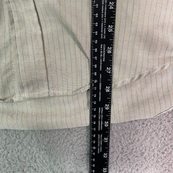 VTG L.L. Bean Shirt Men 16-32 Gray Striped Single Needle Tailored LS Button Down - Picture 8 of 11